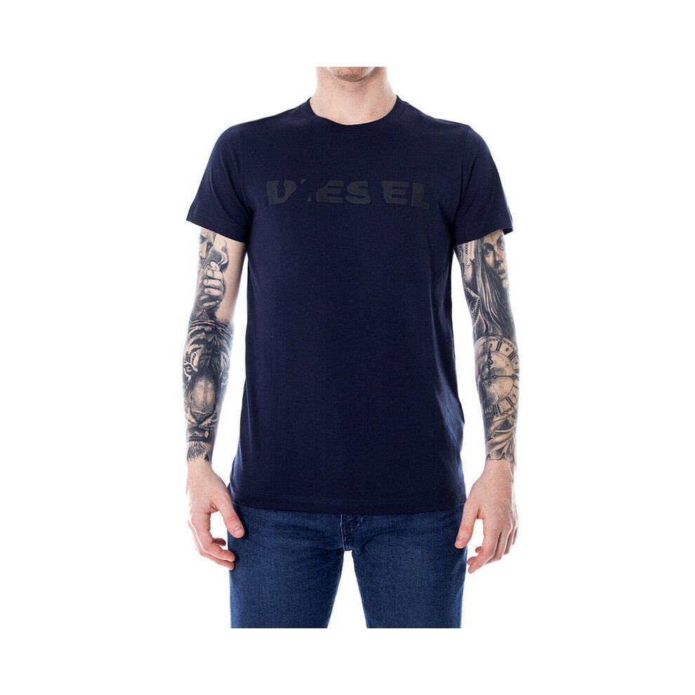 Diesel (M) T Diego Brok Mens T Shirt Short Sleeves Crew Neck Casual Summer Tee Navy Blue