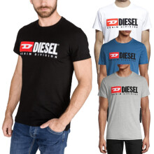 (Black, L) DIESEL T DIEGO DIVISION Mens T Shirt Short Sleeve Tee