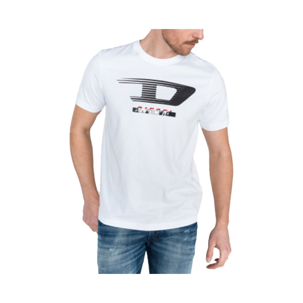 Diesel (M) T Just Y4 Mens T Shirt Crew Neck Summer White Tee