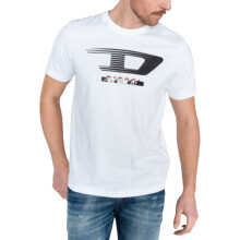 (S) DIESEL T JUST Y4 Mens T Shirt Crew Neck Summer White Tee