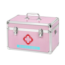 (Pink, 10-inch) Youngshion Portable Cross Shoulder First Aid Box Emergency Medicine Storage Kit with Child Safe Lock for Home Travel Workplace