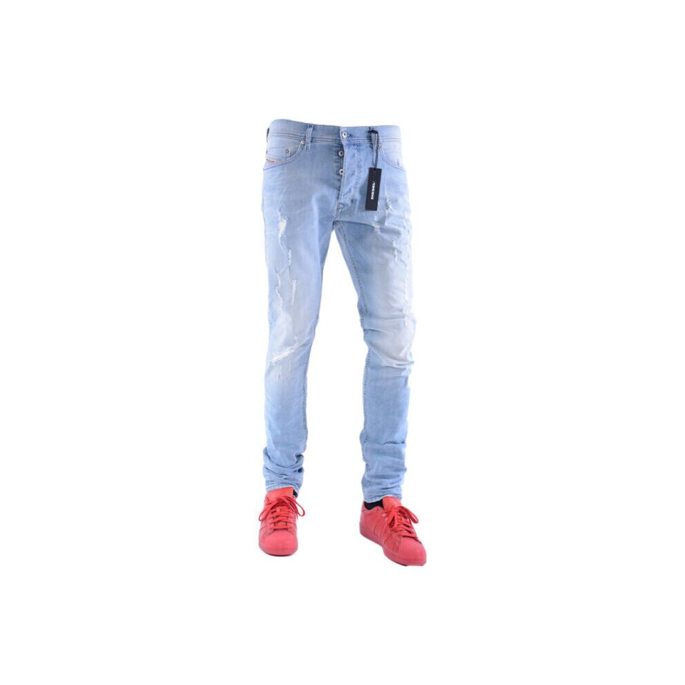 Diesel (W31 L32) Tepphar 0849E Mens Denim Jeans Stretch Slim Fit Carrot Casual Trouser Blue