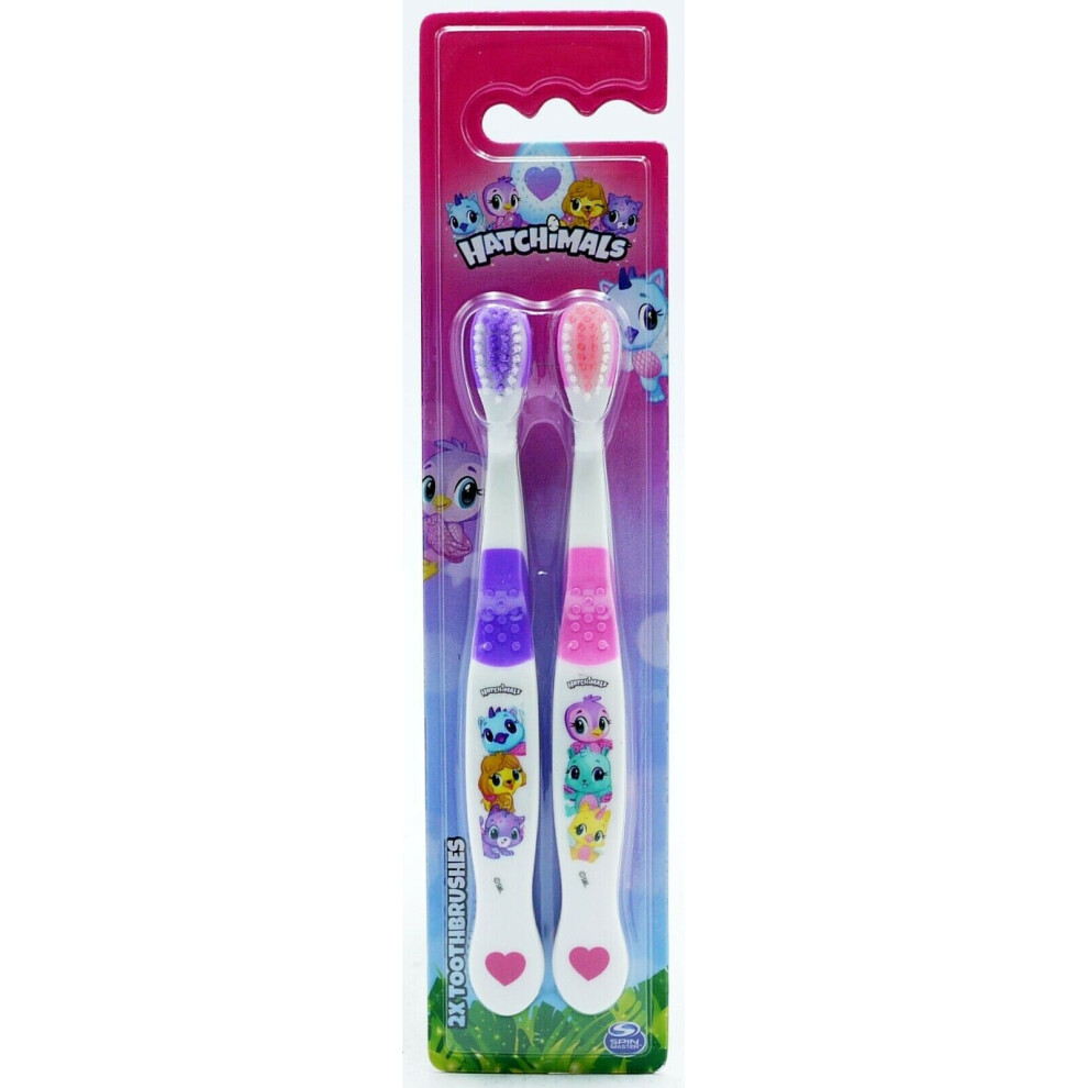 Hatchimals Kids Soft Toothbrush Twin Pack - Kid's Oral Care Toothbrush