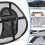 Lumbar Back Support for Office Chair, Car Seat Backrest Mesh - Black 3