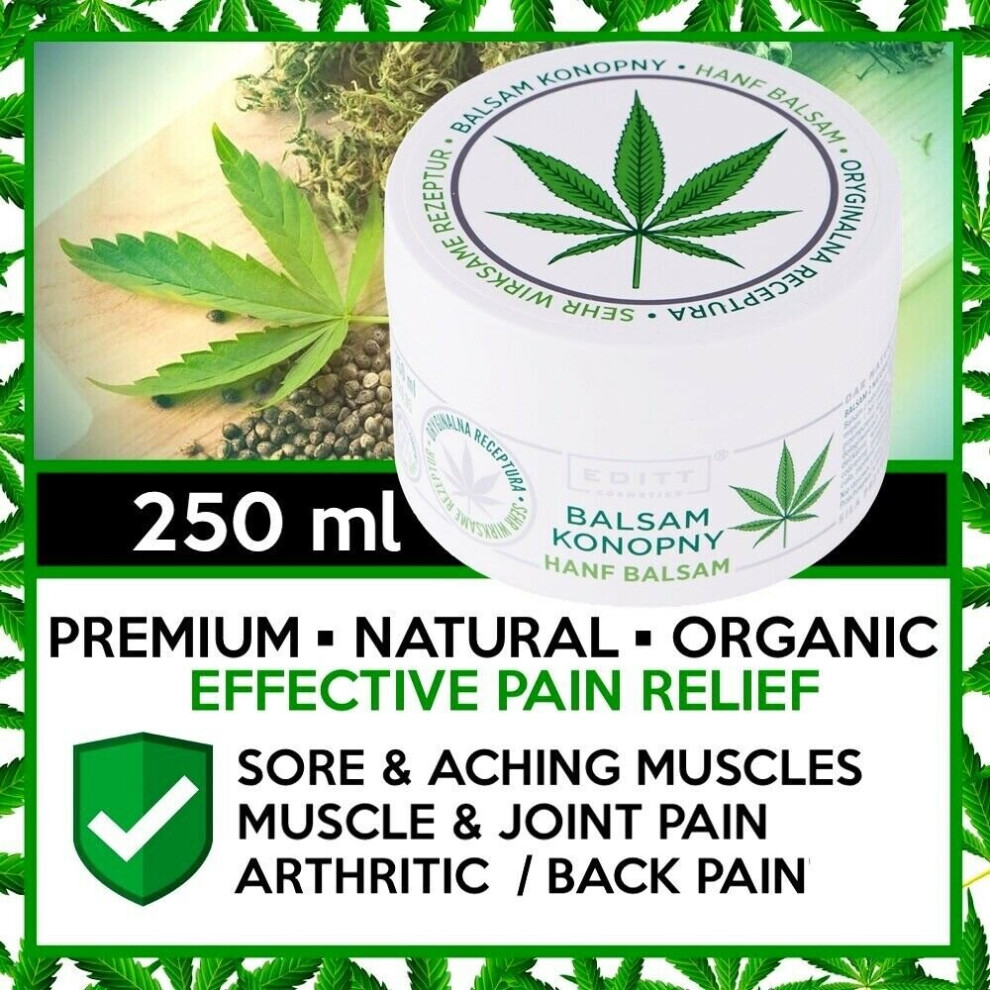 Ames Hemp Balm Organic Ointment For Pain Relief | Osteo Arthritis | Stiffness | Muscle Aches | Joint Pain