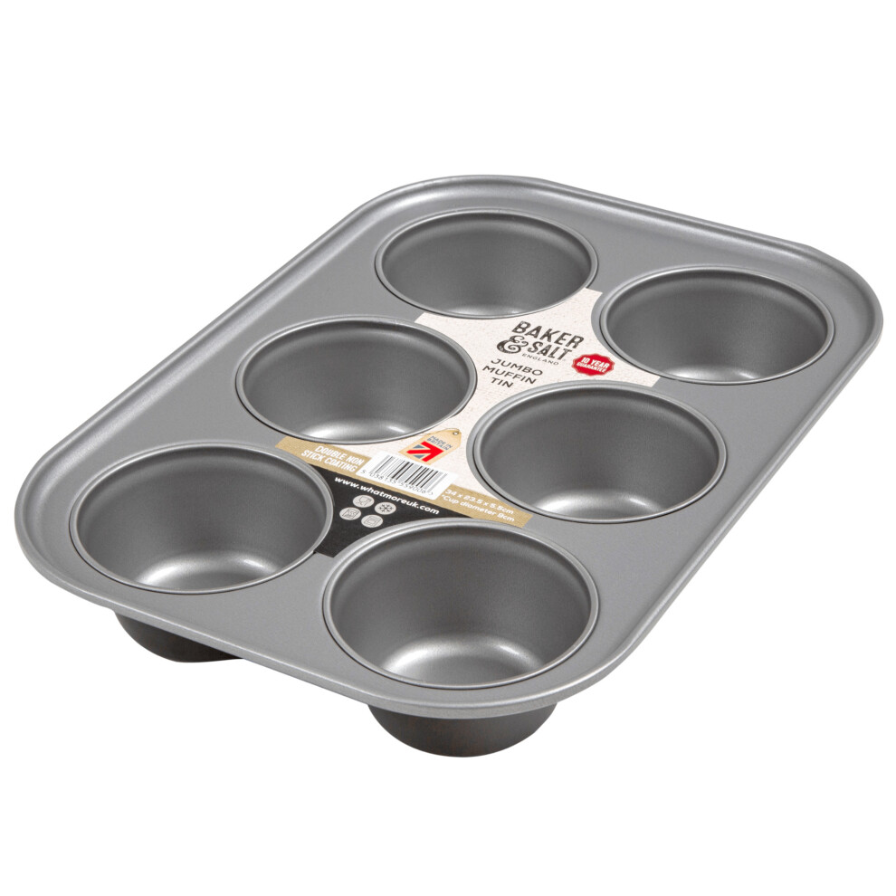 Baker & Salt 6 Cup Jumbo Muffin Tin