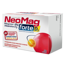 NeoMag Forte D3 2000 IU - 50 Tablets | Magnesium, Vitamin B6 and Vitamin D3 for Energy, Bones and Immune Support