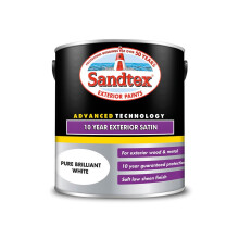 Sandtex 10 Year Satin Pure Brilliant White 750ml