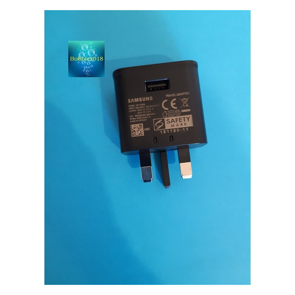 Samsung EP-TA200 Black UK Charging Travel Adapter