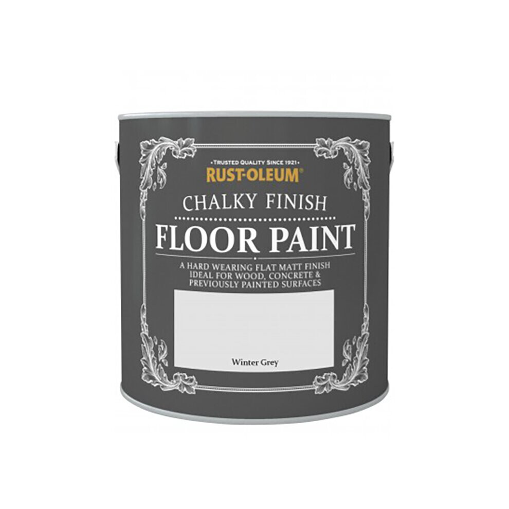 Rust-Oleum Chalky Floor Paint Winter 2.5L Grey