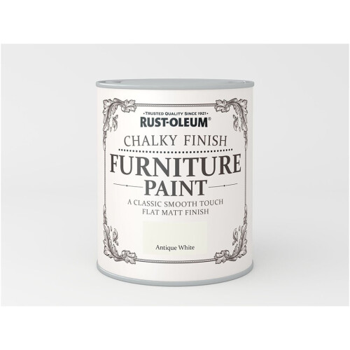 Rust-Oleum Chalk Furniture Paint Antique White 750ml