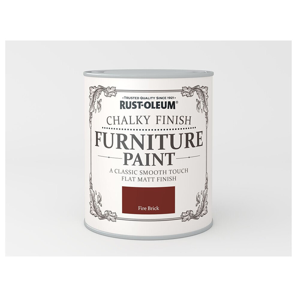 Rust-Oleum Chalk Furniture Paint Fire Brick 750ml