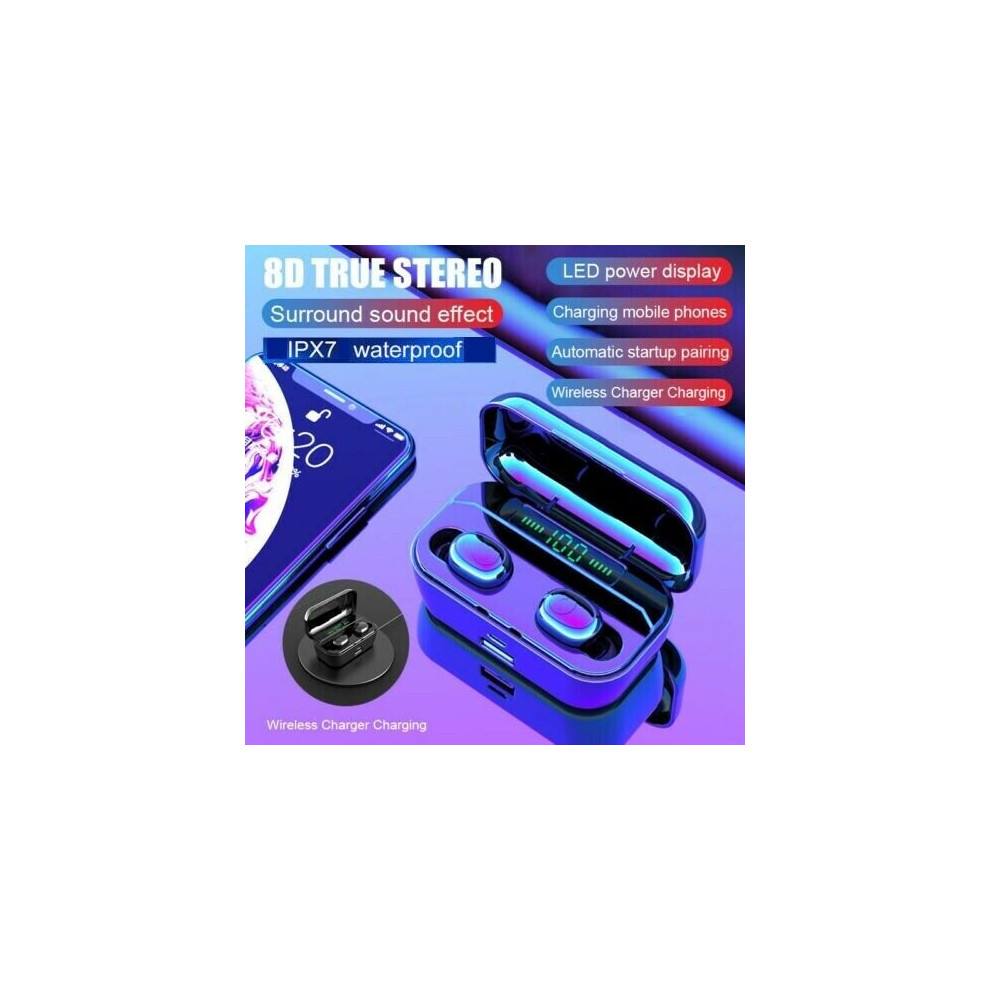 Tws Wireless Tooth Headphones Earphones Earbuds For Iphone Samsung Blue 9075042147502