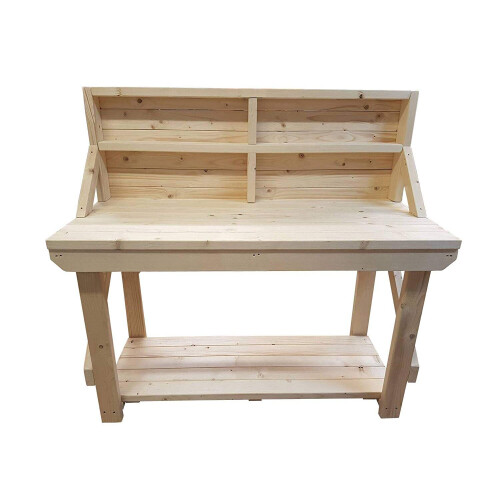 (4ft, Standard Legs) Acorn Wooden Workbench With Back Panel