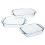 Pyrex Pyrex Oven Dish Set 3 Piece Rectangular Glass Kitchen Baking Tray 912S734/6143 1