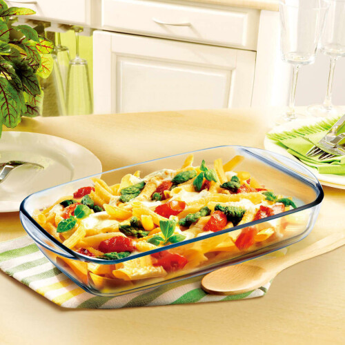 Pyrex Pyrex Oven Dish Set 3 Piece Rectangular Glass Kitchen Baking Tray 912S734/6143 1