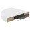 VidaXL vidaXL 2x Floating Corner Shelves White MDF Bookcase Shelving Display Unit 8