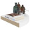 VidaXL vidaXL 2x Floating Corner Shelves White MDF Bookcase Shelving Display Unit 3