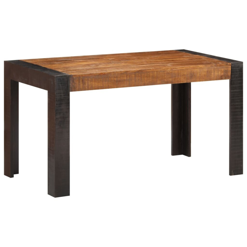 vidaXL Solid Rough Mango Wood Dining Table Industrial Desk Kitchen Furniture