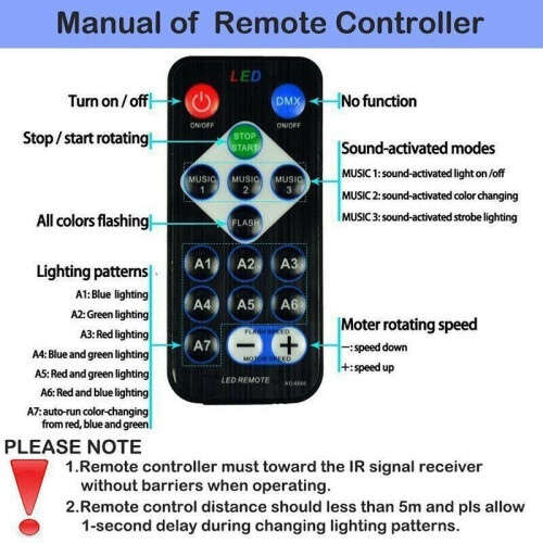 Ranpo Projecteur Laser RGB 3W LED pour scène, lampe disco activée par le son 2