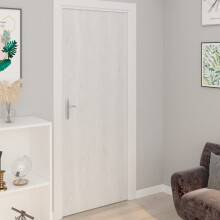 vidaXL 4x White Wood Self-Adhesive Door Films PVC - Real Wood-Grain, Opaque Privacy Sticker (210x90 cm each) 3059642