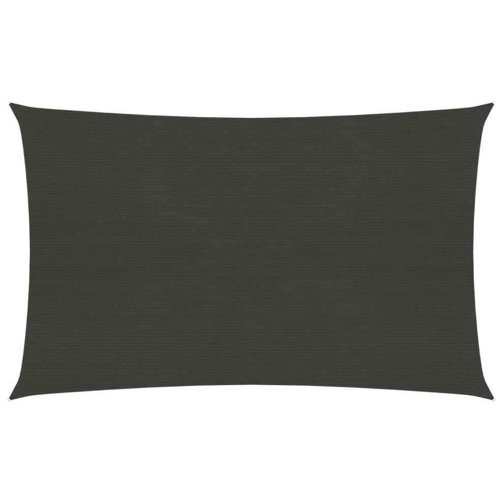 Vidaxl Sunshade Sail 160 G/M² Anthracite Hdpe Outdoor Garden Pool Balcony