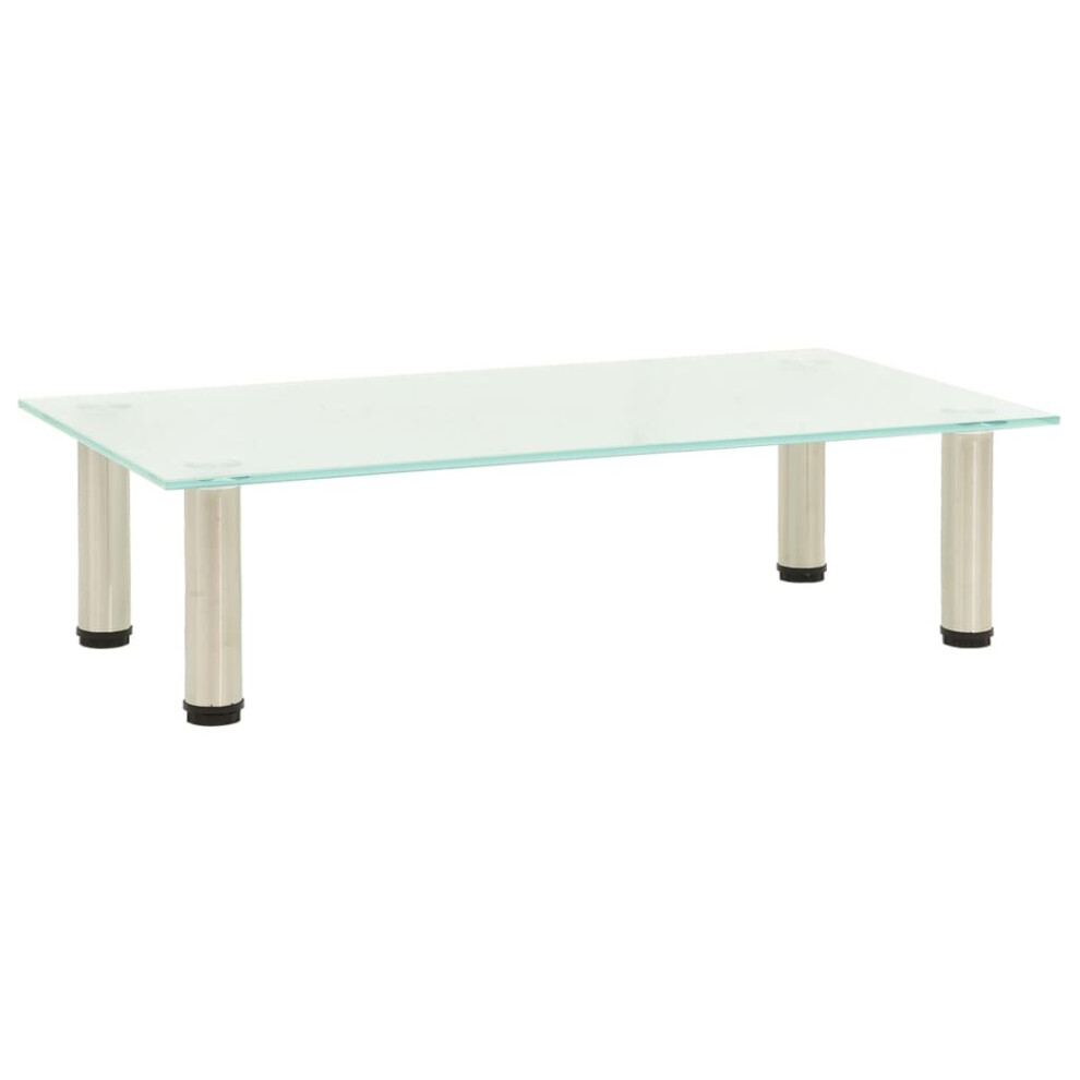 Vidaxl Tv Stand Frosted 60X35x17 Cm Tempered Glass Entertainment Centre Unit