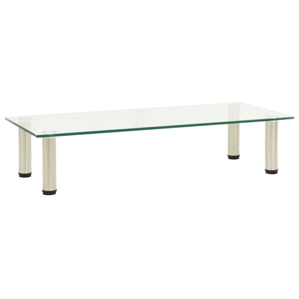 Vidaxl Tv Stand Transparent 80X35x17 Cm Tempered Glass Entertainment Centre