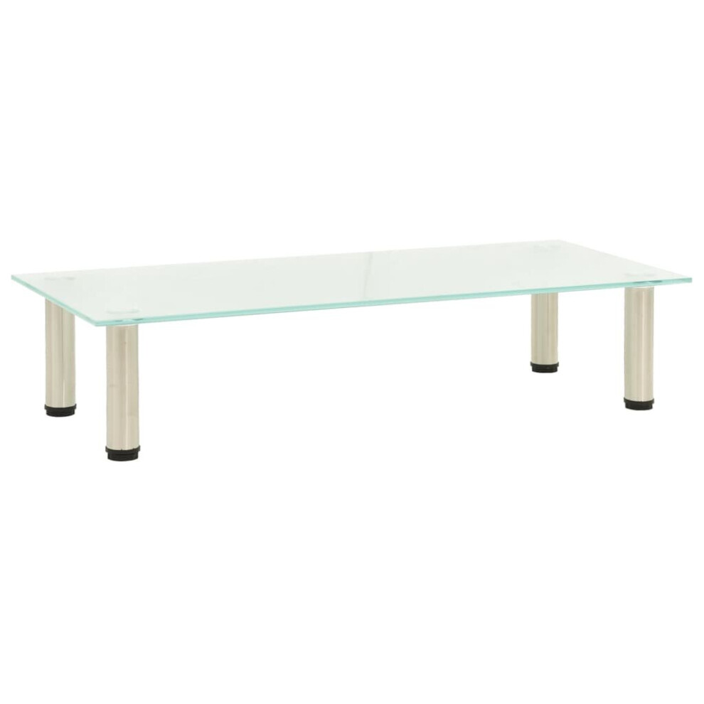 Vidaxl Tv Stand Frosted 80X35x17 Cm Tempered Glass Entertainment Centre Unit