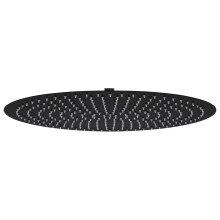 vidaXL Rain Shower Head Stainless Steel 50 cm Round Black Rainfall Overhead