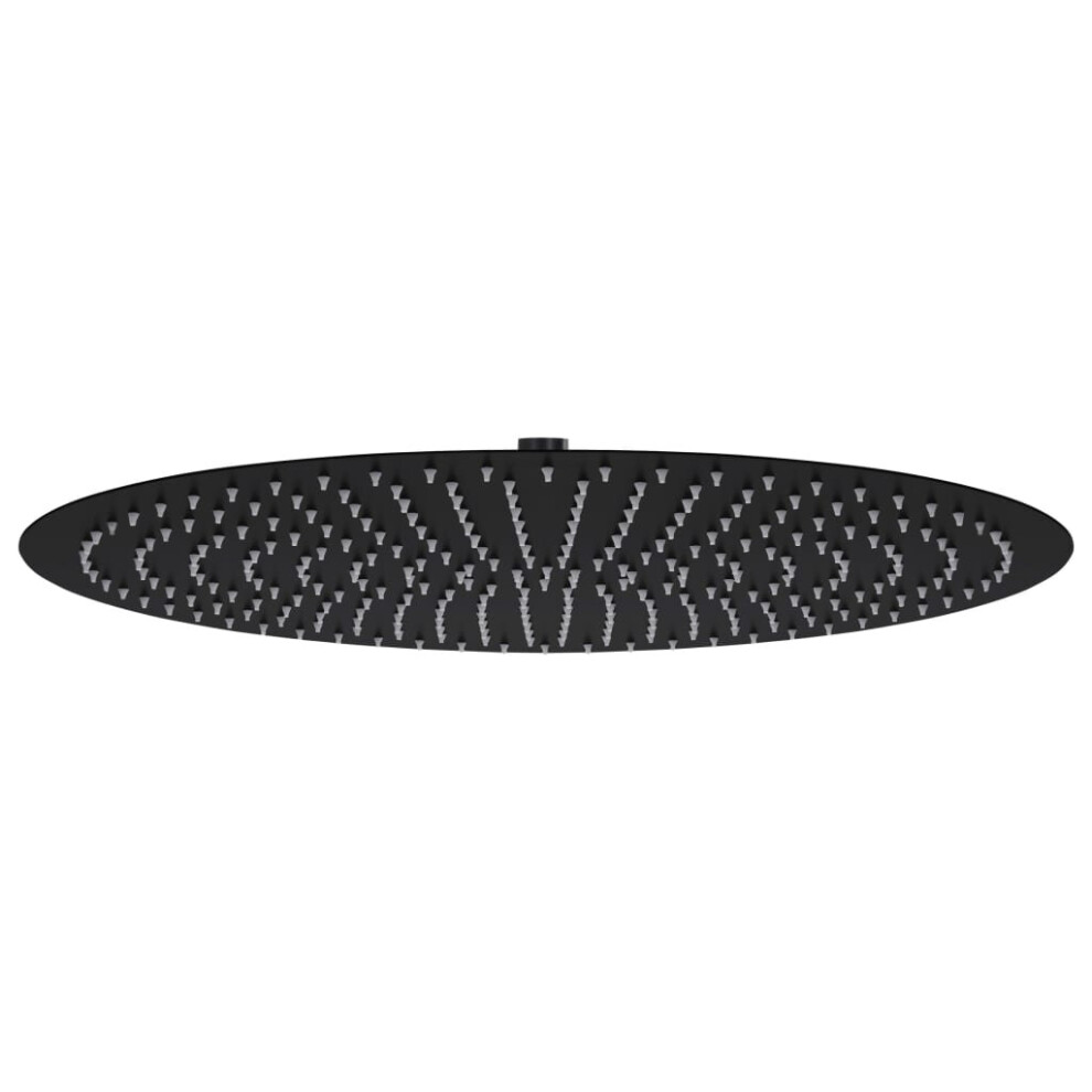 Vidaxl Rain Shower Head Stainless Steel 50 Cm Round Rainfall Overhead Black