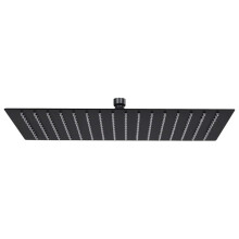 vidaXL Rain Shower Head Stainless Steel 40x30 cm Rectangular Black Shower Part