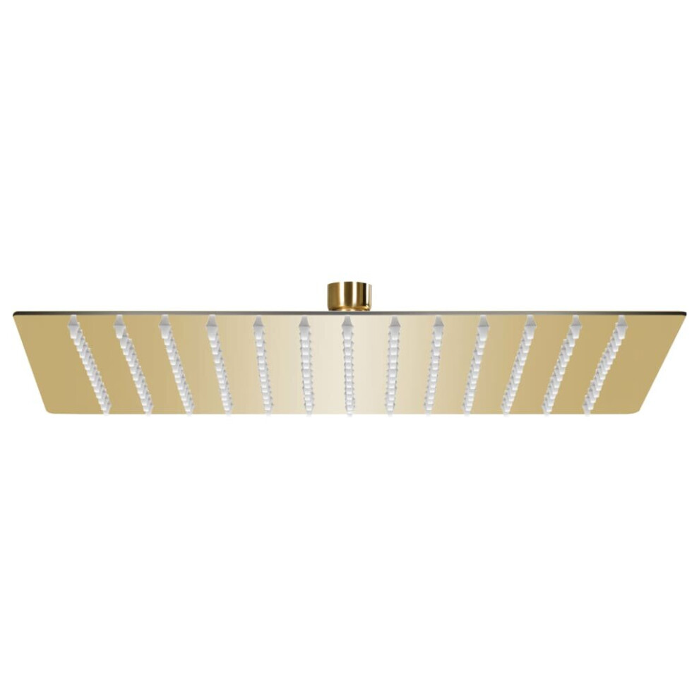 Vidaxl Rain Shower Head Stainless Steel 30X30 Cm Square Rainfall Overhead Gold