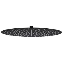 vidaXL Rain Shower Head Stainless Steel 40 cm Round Black Rainfall Overhead