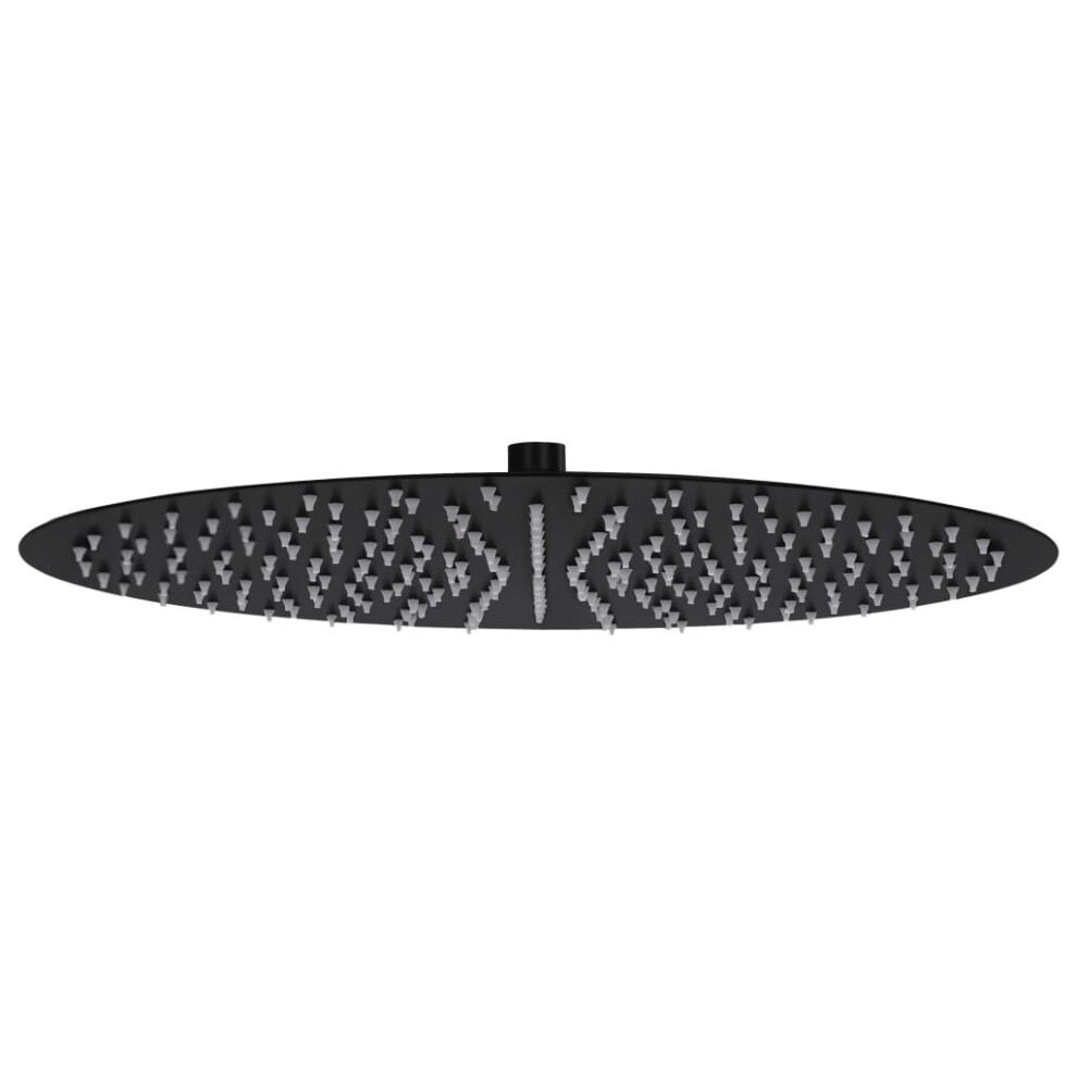 Vidaxl Rain Shower Head Stainless Steel 40 Cm Round Rainfall Overhead Black
