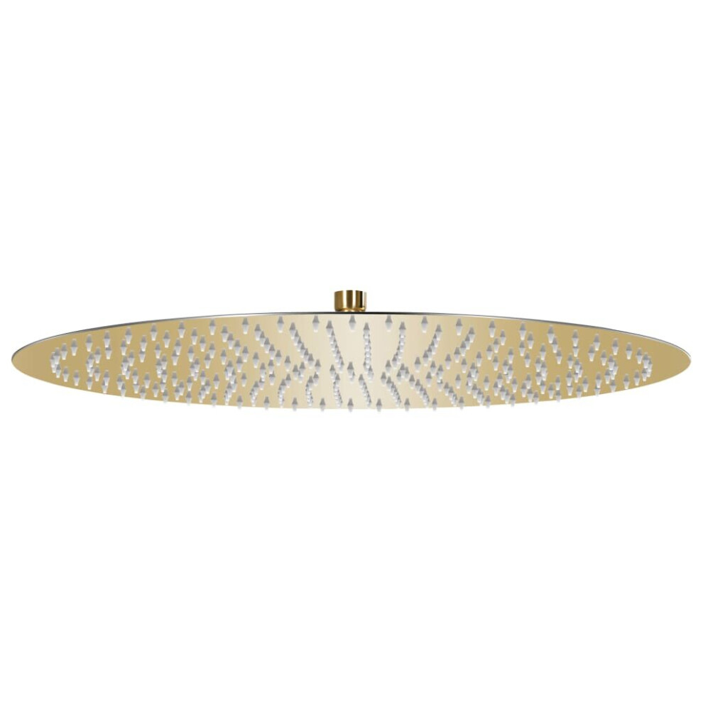Vidaxl Rain Shower Head Stainless Steel 50 Cm Round Gold Bathroom Shower Part