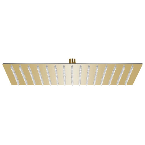 VidaXL vidaXL Rain Shower Head Stainless Steel 40x30 cm Rectangular Gold Shower Part