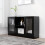 VidaXL vidaXL Vitrine Cabinet Black Engineered Wood Sideboard Storage Side Cupboard 1