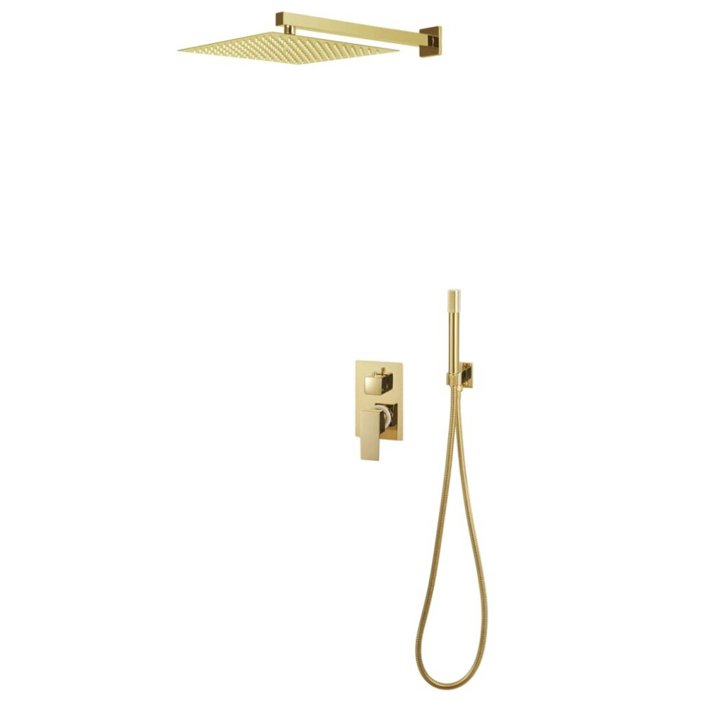 vidaXL Shower System Stainless Steel 201 Gold Bathroom Bathtub Shower Set