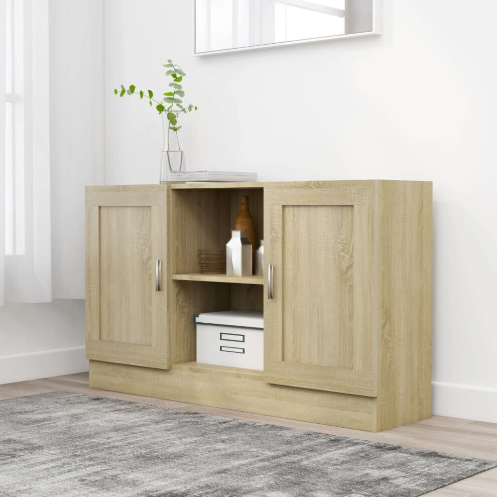 vidaXL Sideboard Sonoma Oak Chipboard Storage Cupboard Side Buffet Cabinet