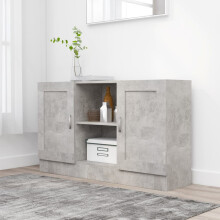 vidaXL Sideboard Concrete Grey Engineered Wood Storage Cupboard Side Cabinet