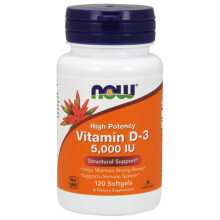 Now compl   te la vitamine D-3 5 000 UI Support structurel de puissance    lev   e * 120 softgels