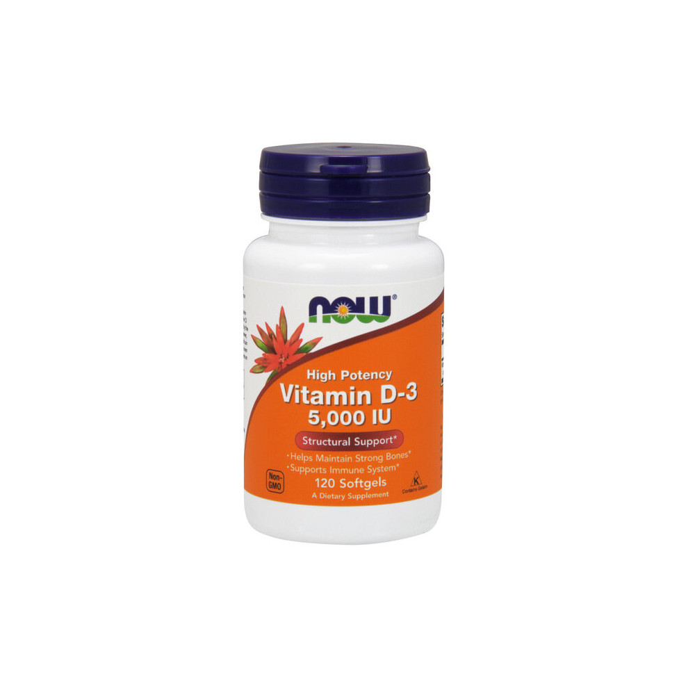 Now Foods Vitamin D-3, 5000Iu X 120 Softgels
