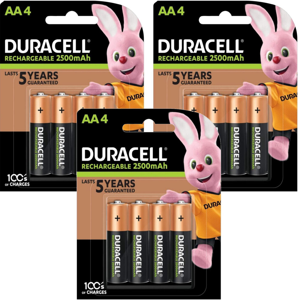 12pc Duracell Rechargeable Ultra AA Batteries - 3 x 4pk Batteries