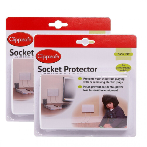 Clippasafe Clippasafe Double Electric Socket Cover (2 Pack) - White