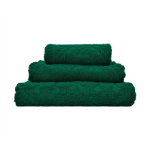 (Dark Green, Hand Towel) Soft Hand-Woven Jacquard 100% Cotton Bath Towels
