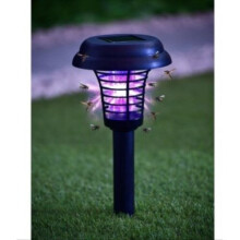2 IN 1 GARDEN SOLAR POWERED LIGHT & UV GARDEN MOSQUITO BUG ZAPPER