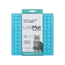 Lickimat Cat Playdate Turquoise Feeding Mat