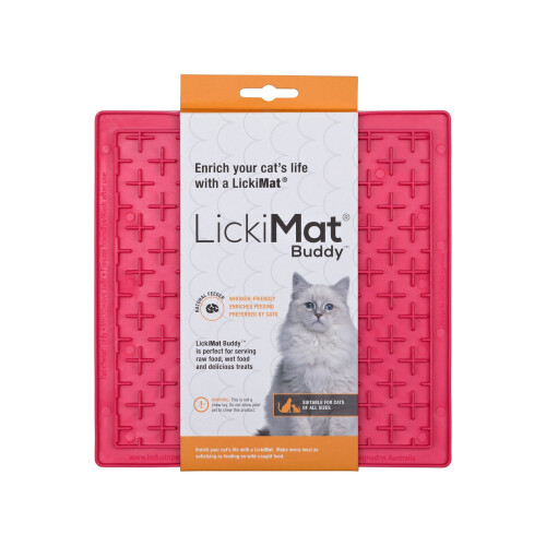 Lickimat Cat Buddy Pink Feeding Mat