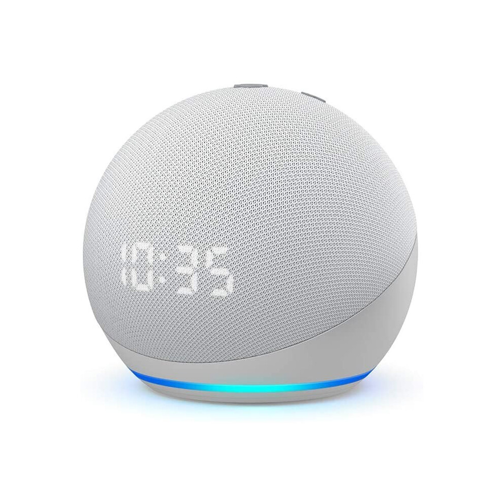 All-new Echo Dot (4th generation) | Smart speaker with clock and Alexa | Glacier White